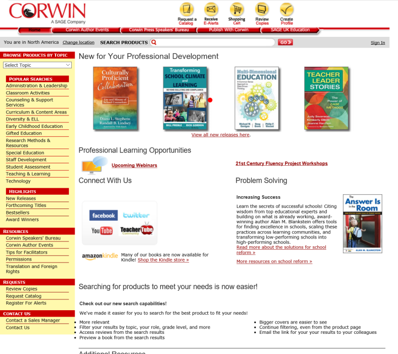 corwin website enhancement ux ui