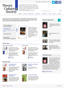 TCS website screenshot - a scholarly journal web design ux