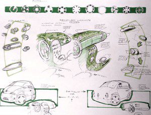 sketch of transportation product design UX elements